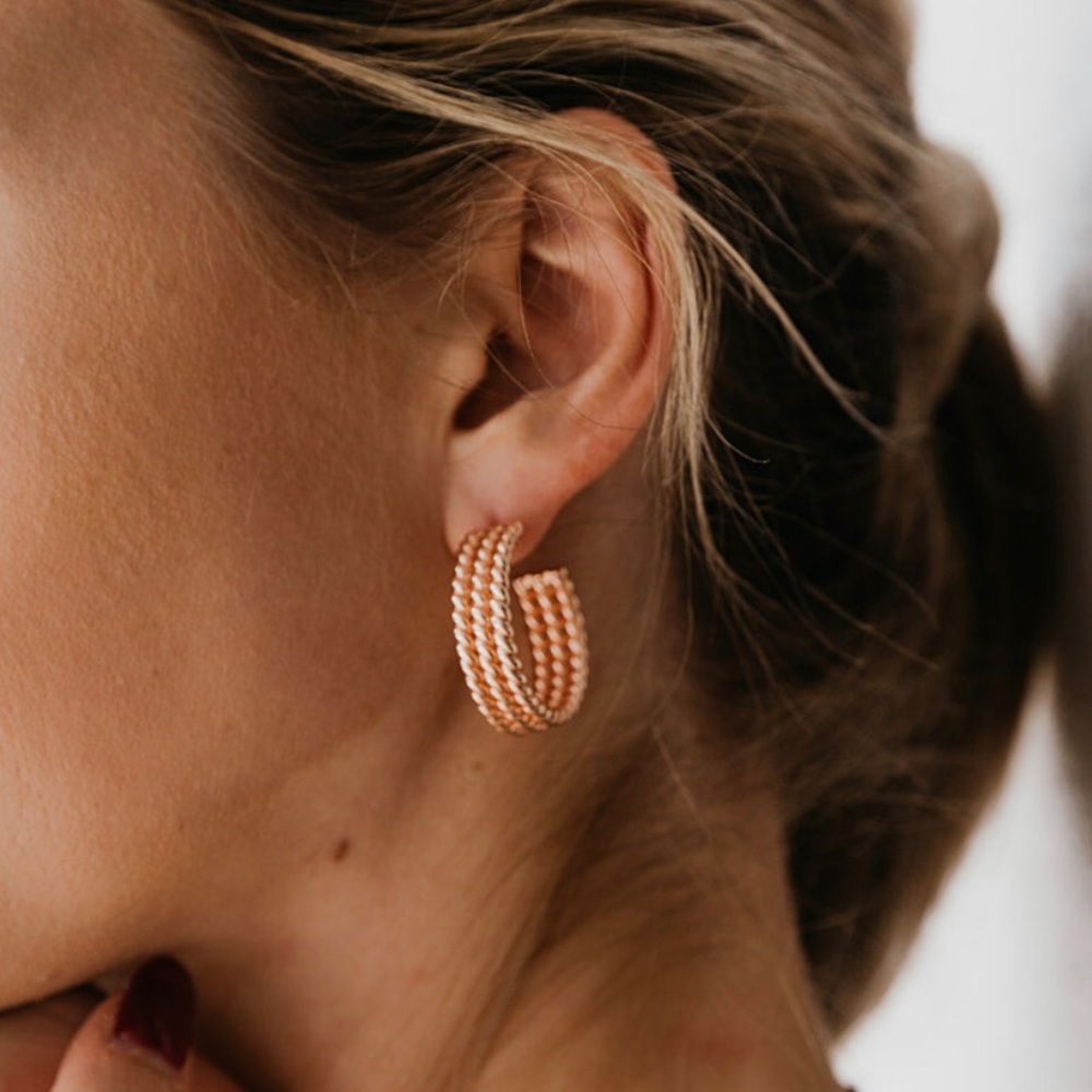 KC Chic roped design hoops